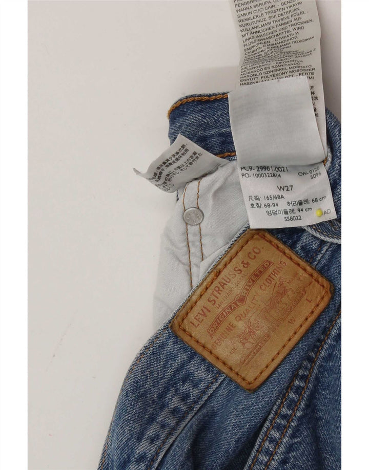 Shorts jeans feminino Levi's 501 W27 pequeno azul algodão