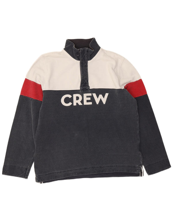 Crew Clothing Mens moletom gráfico jumper grande bloco colorido azul marinho