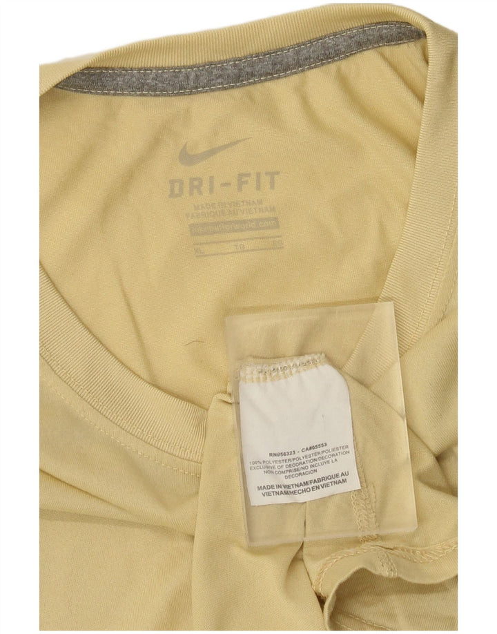 Nike Mens Dri Fit Top Manga Longa XL Amarelo Poliéster