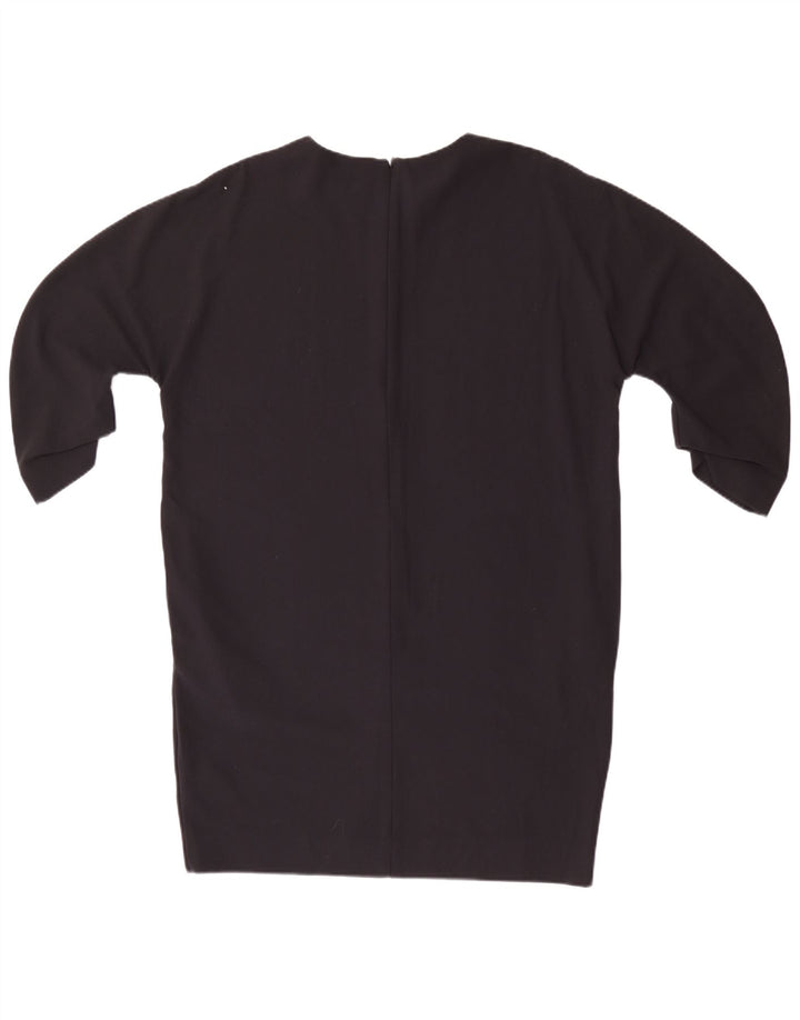 Cos vestido feminino manga 3/4 oversized shift EU 40 médio preto viscose