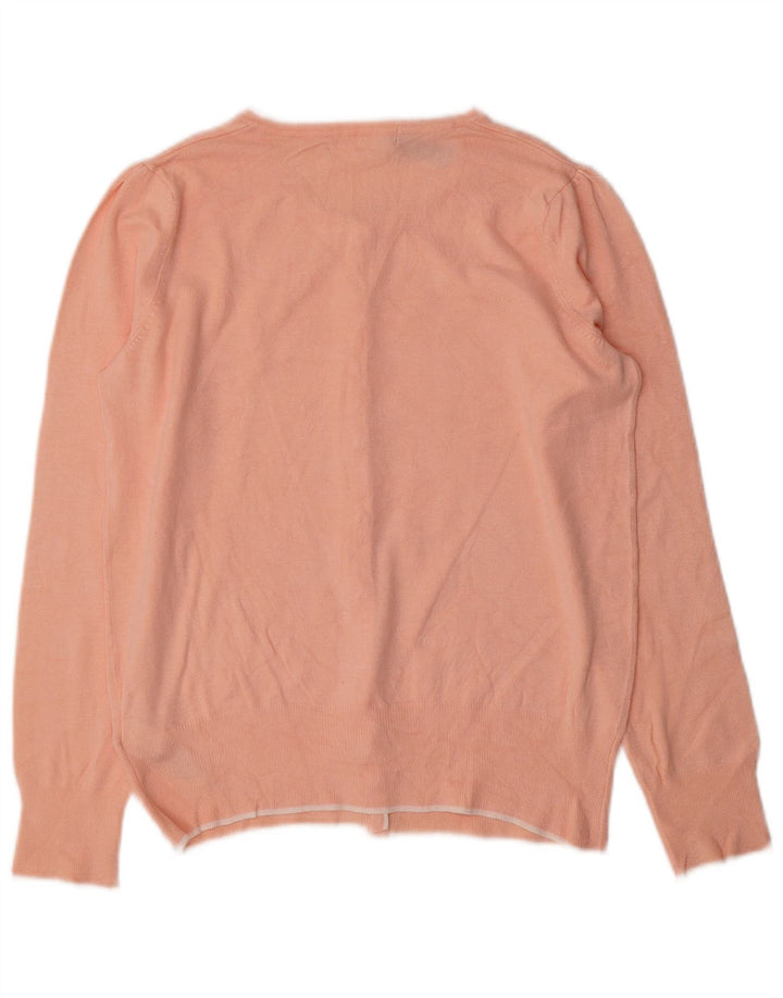 Suéter cardigã feminino Marks & Spencer Reino Unido 12 viscose rosa médio