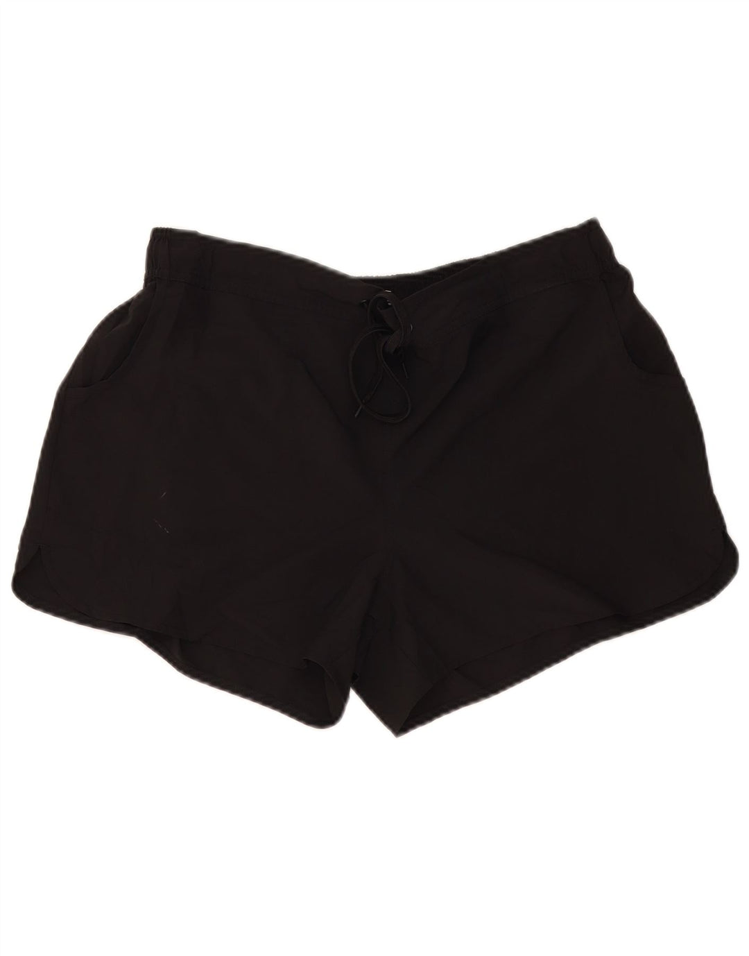 Shorts esportivos femininos do armazém da montanha poliéster preto grande Reino Unido 16