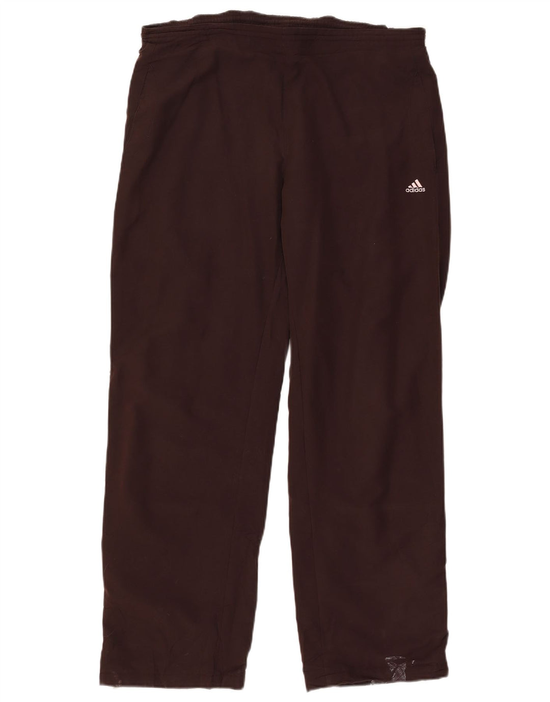 Calças de treino femininas ADIDAS UK 14 poliéster marrom médio