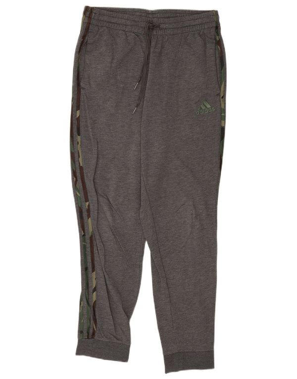 Calça de treino masculina Adidas Joggers cinza médio algodão esportivo