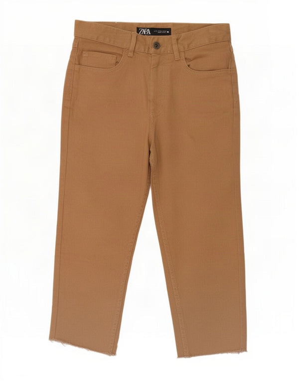 Zara Mens Capri Calças EU 36 XS W29 L19 Algodão Bege