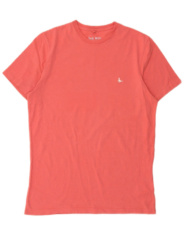 Jack Wills Mens Classic Fit Camiseta Top Médio Algodão Rosa