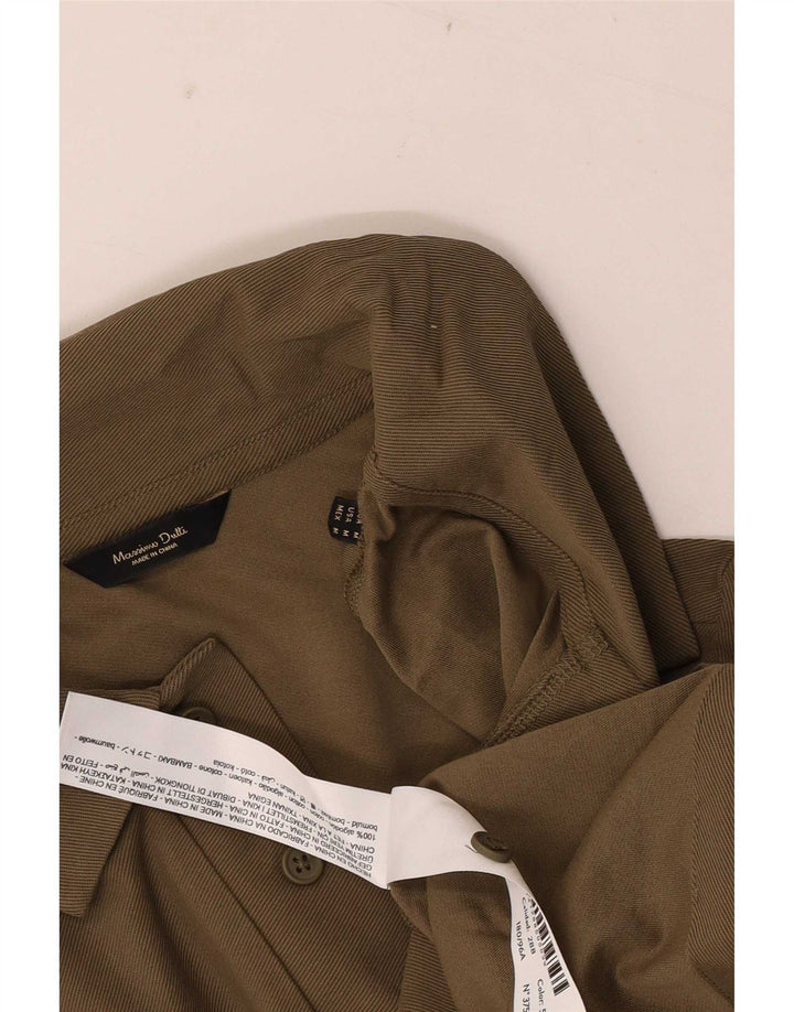 Camisa polo masculina Massimo Dutti de algodão cáqui médio