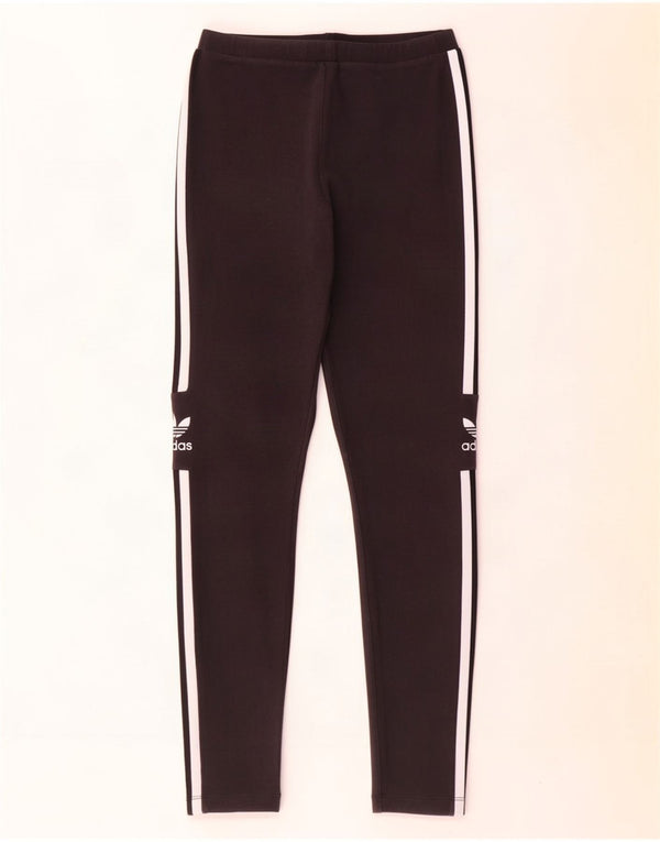 Leggings Adidas Femininas Gráficas UK 12 Médio Algodão Preto