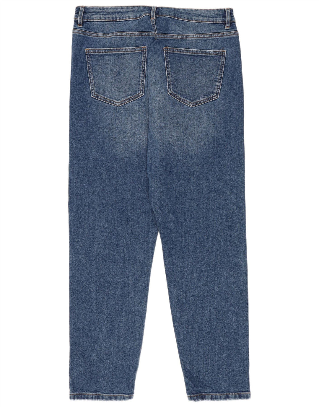 Calça jeans feminina Marks & Spencer Mom Regular Tapered UK 14 Médio W30 L28 Azul