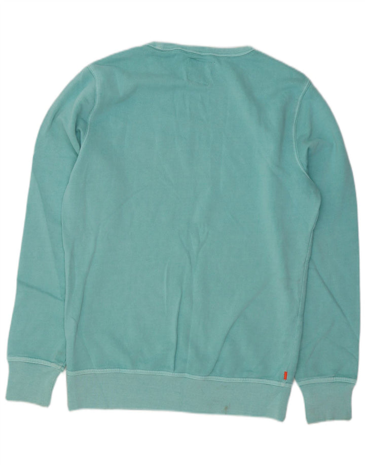 Superdry moletom masculino jumper grande algodão turquesa