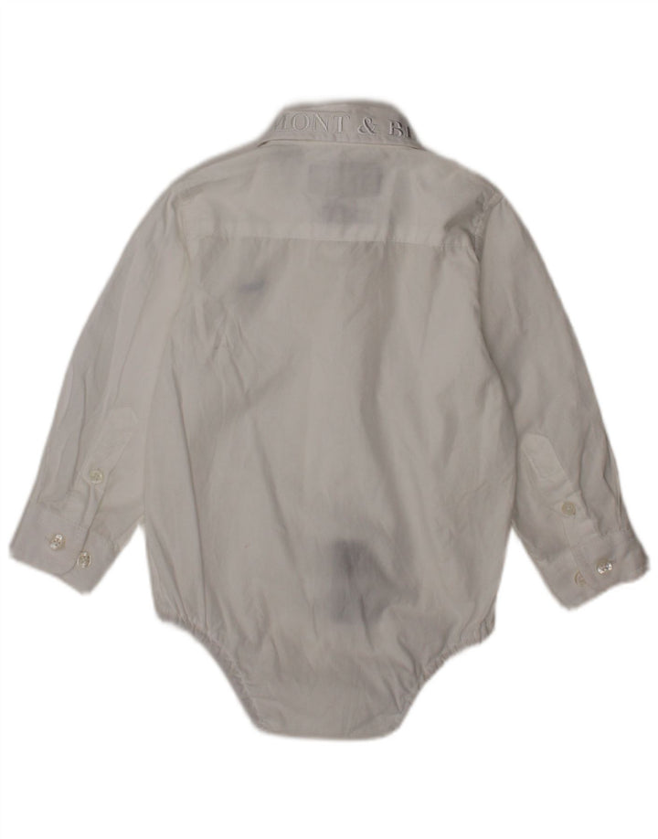 Macacão slim fit HARMONT & BLAINE para meninos de 9 a 12 meses branco