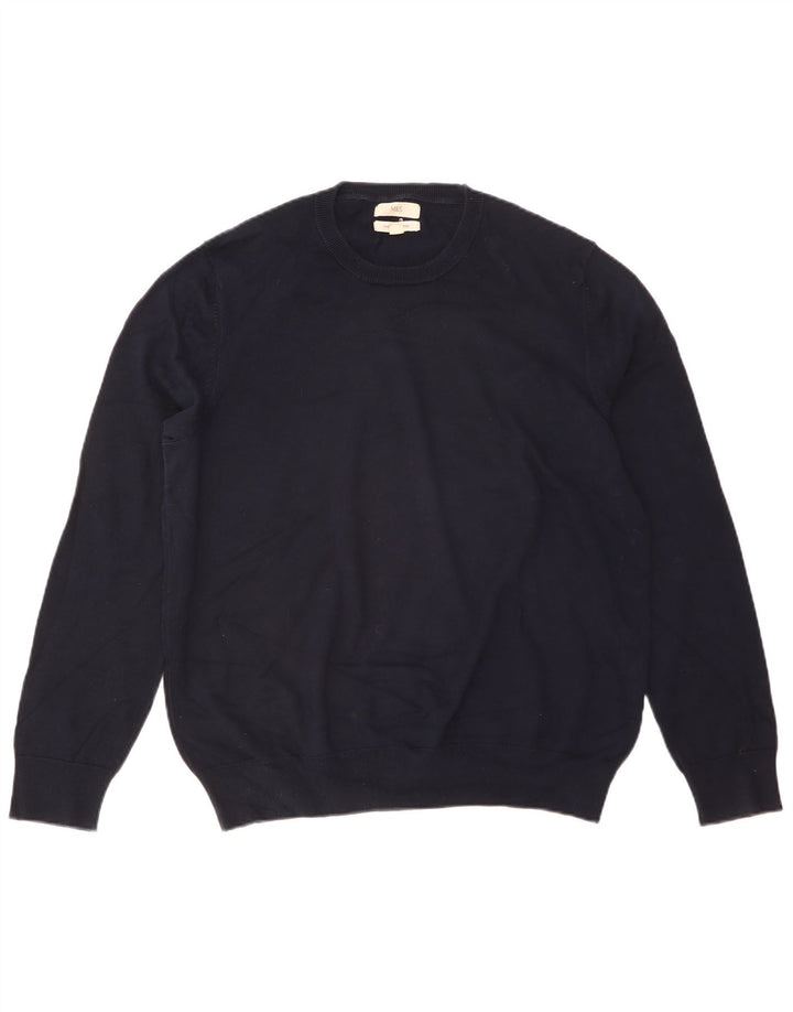 Suéter masculino Marks & Spencer com gola redonda XL algodão azul marinho
