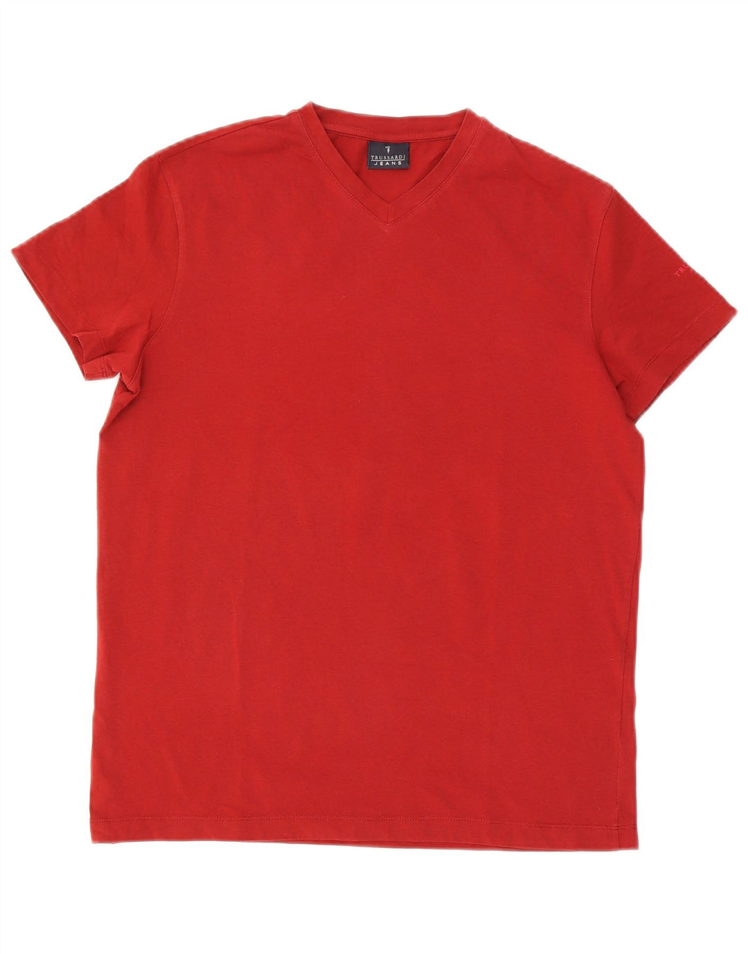 Trussardi Jeans Camiseta masculina Top Médio Vermelho