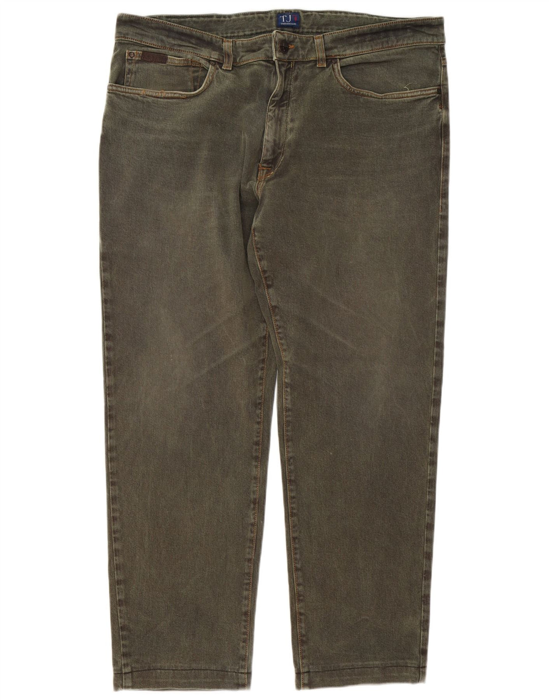 Trussardi Calça jeans masculina cônica W40 L29 verde
