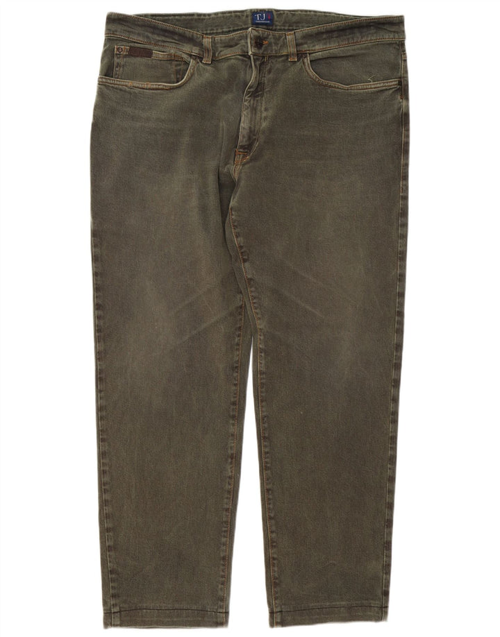 Trussardi Calça jeans masculina cônica W40 L29 verde