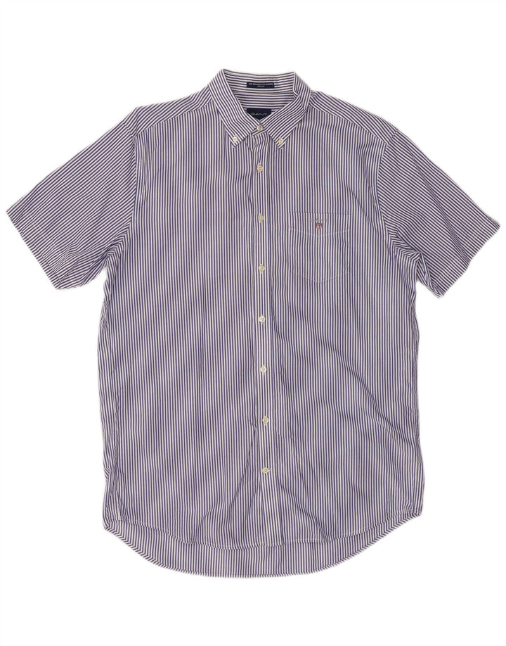 Camisa masculina GANT de ajuste regular tamanho 41/42 16 1/2 grande listra azul marinho