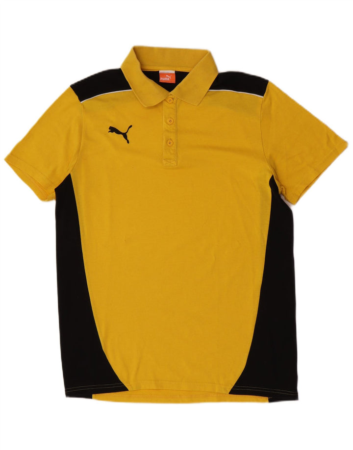 Camisa polo masculina Puma grande amarelo colorblock poliéster