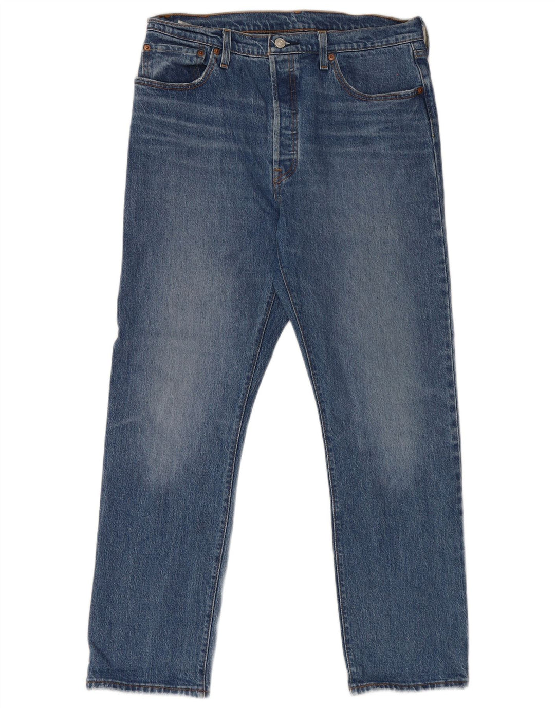 Levi's Masculino 501 Straight Jeans W32 L30 Azul Algodão
