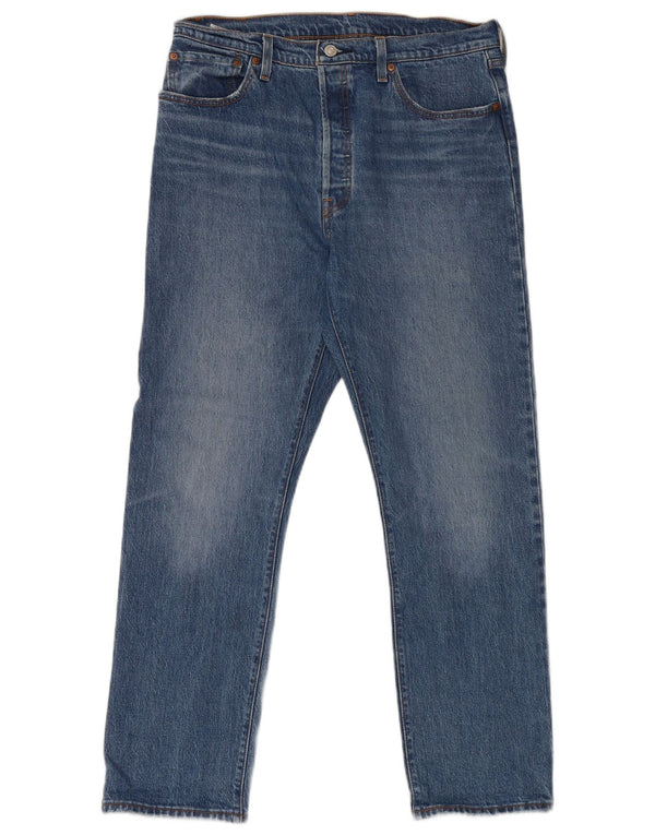 Levi's Masculino 501 Straight Jeans W32 L30 Azul Algodão