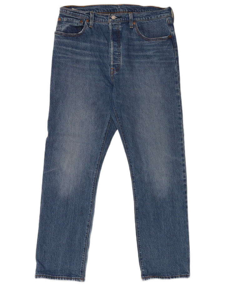 Levi's Masculino 501 Straight Jeans W32 L30 Azul Algodão
