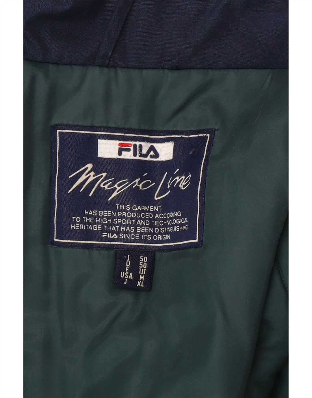 Jaqueta utilitária masculina Fila IT 50 grande azul marinho