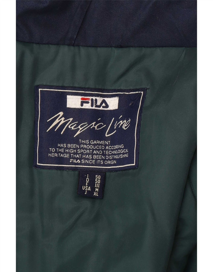 Jaqueta utilitária masculina Fila IT 50 grande azul marinho