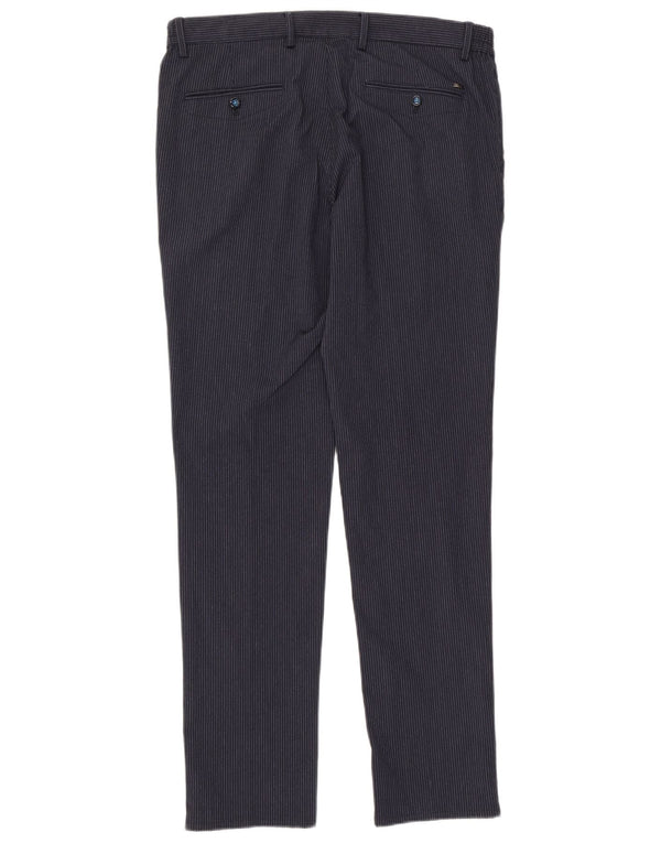 Calça Chino Masculina Massimo Dutti EU 44 Grande W34 L33 Azul Marinho Listrado