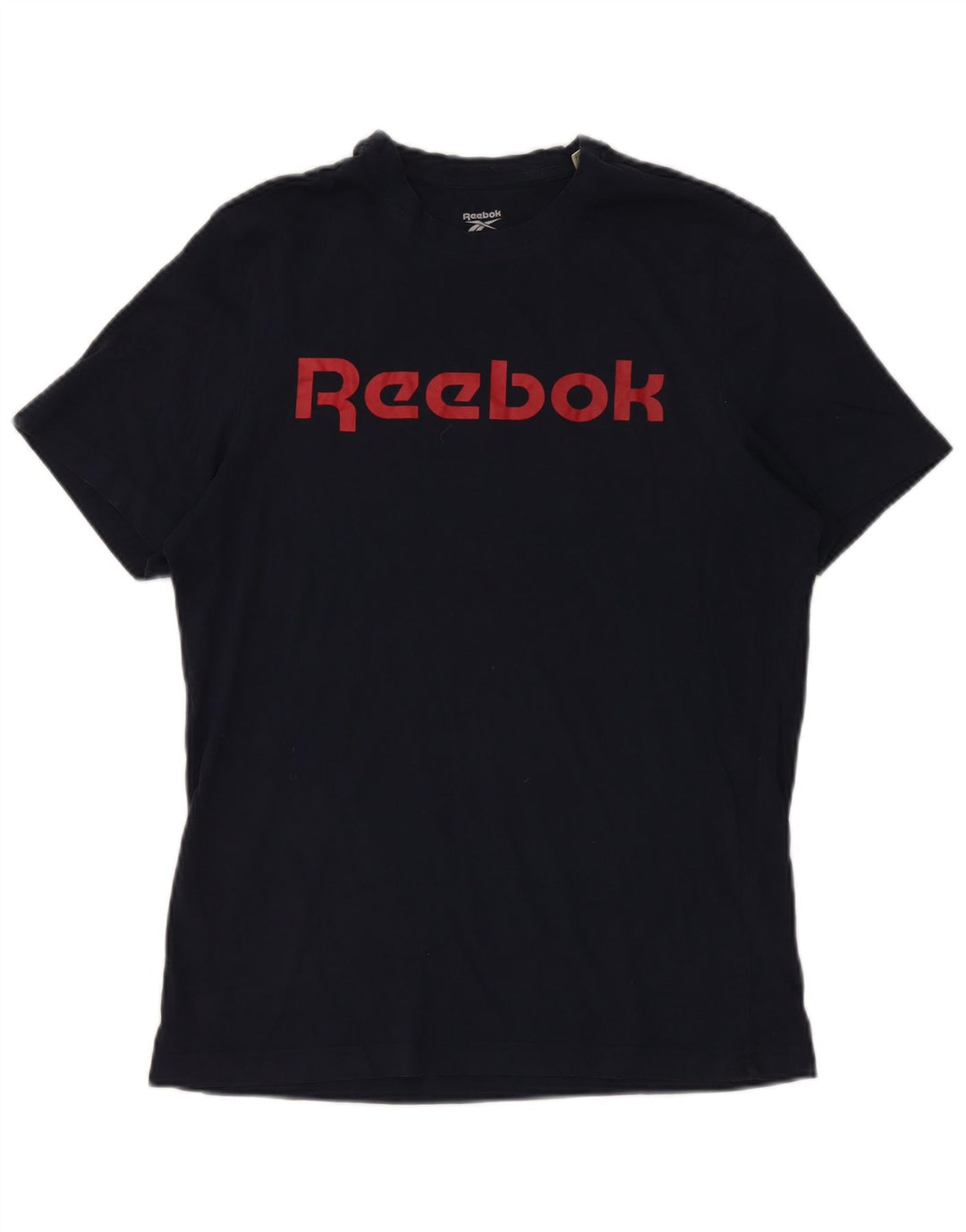 Camiseta gráfica masculina Reebok Top grande algodão azul marinho
