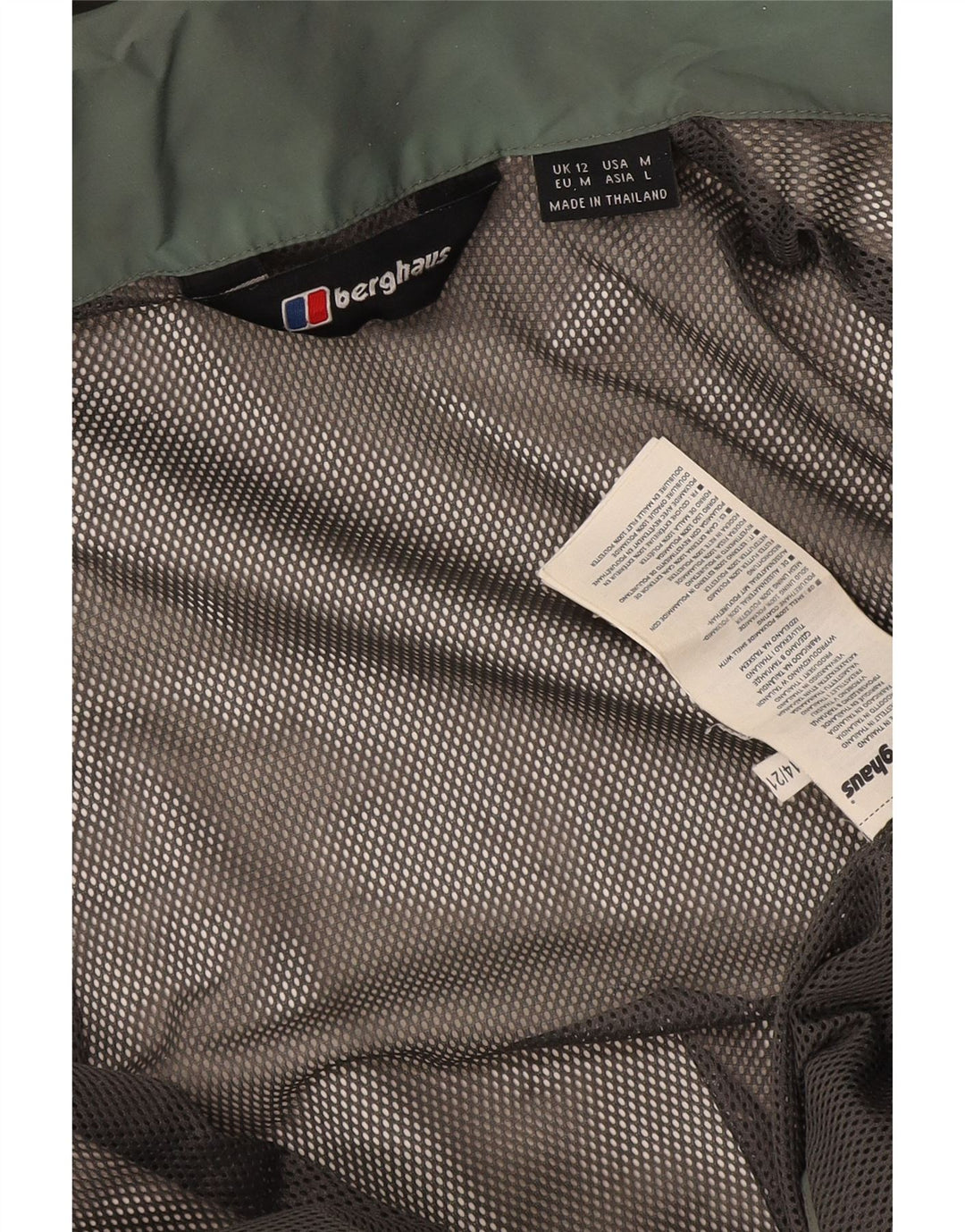 Jaqueta de chuva feminina com capuz Berghaus UK 12 poliamida preta média