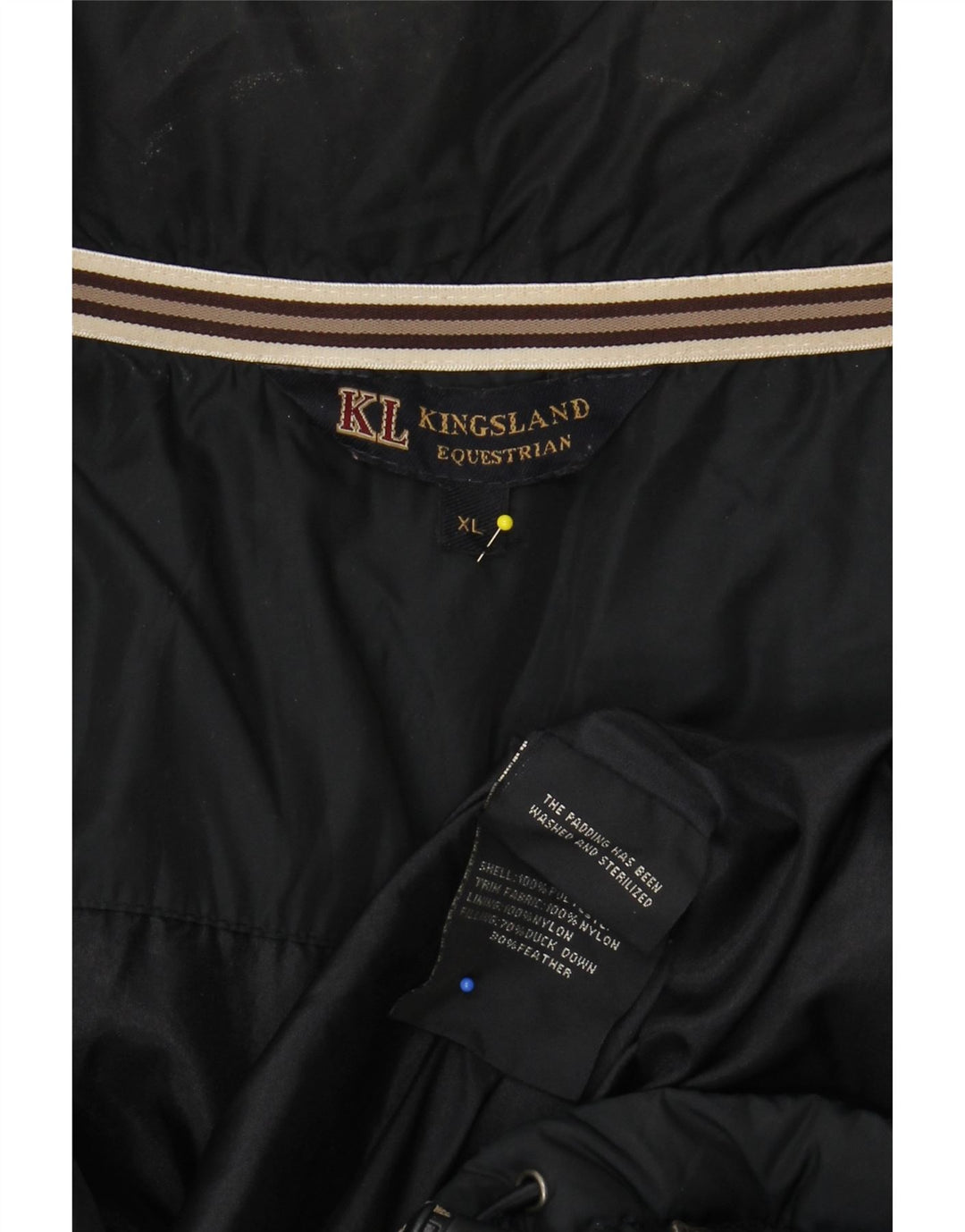 Jaqueta acolchoada masculina KINGSLAND UK 42 XL azul marinho poliéster colorblock