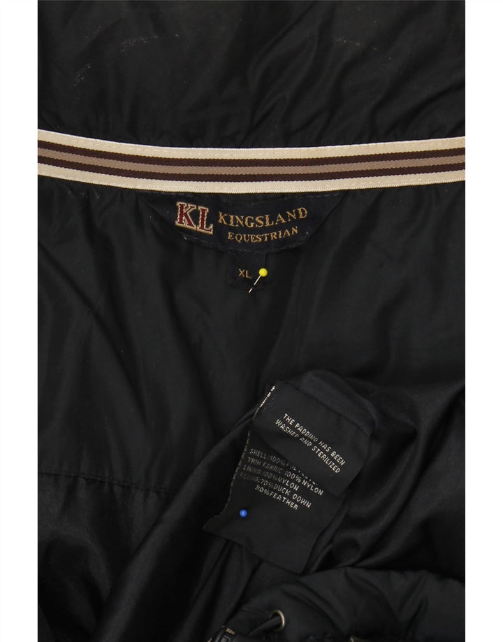 Jaqueta acolchoada masculina KINGSLAND UK 42 XL azul marinho poliéster colorblock