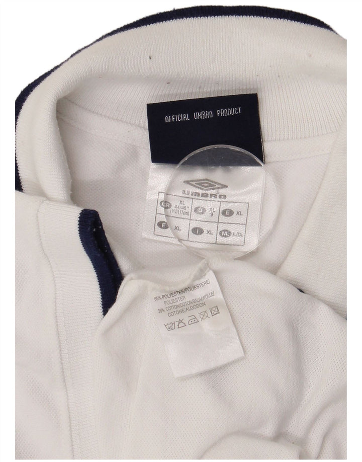 Camisa polo masculina Umbro XL branca poliéster