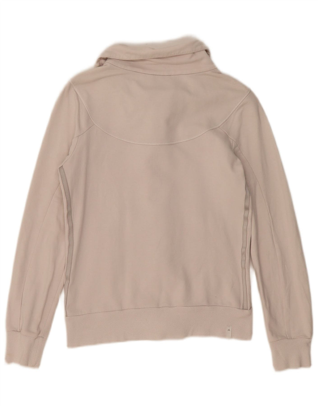ADIDAS Womens Tracksuit Top Jacket UK 10 Pequeno Algodão Branco