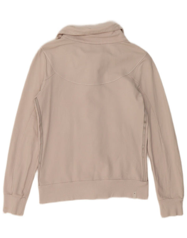 ADIDAS Womens Tracksuit Top Jacket UK 10 Pequeno Algodão Branco