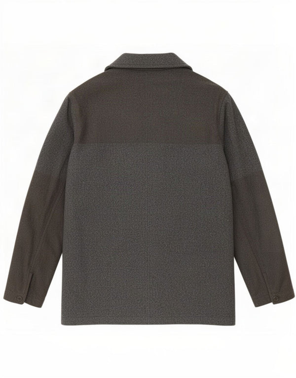 Casaco corta-vento masculino Levi's com 3 botões Reino Unido 38 lã cinza médio