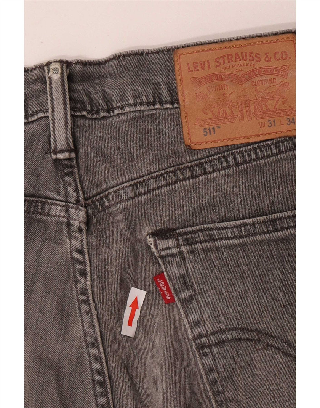 Calça Jeans Levis 511 Slim Masculina W31 L34 Cinza Algodão