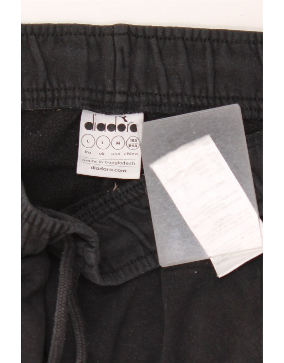 Calça de treino masculina DIADORA Joggers grande algodão colorido preto