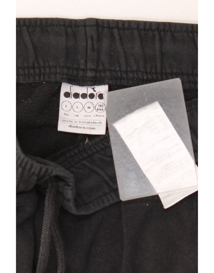 Calça de treino masculina DIADORA Joggers grande algodão colorido preto