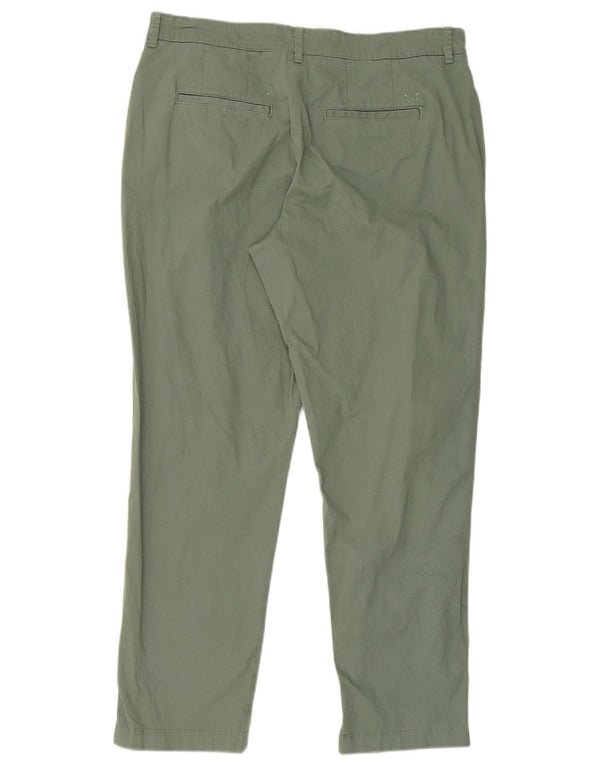 Calça Chino Cônica Feminina Crew Clothing UK 16 Grande W36 L30 Verde