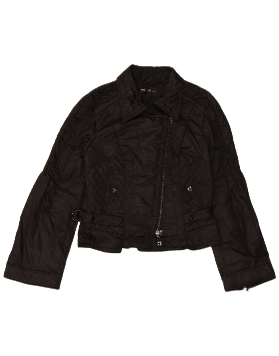 Jaqueta feminina acolchoada para motociclista MARC CAIN Reino Unido 12 médio preto