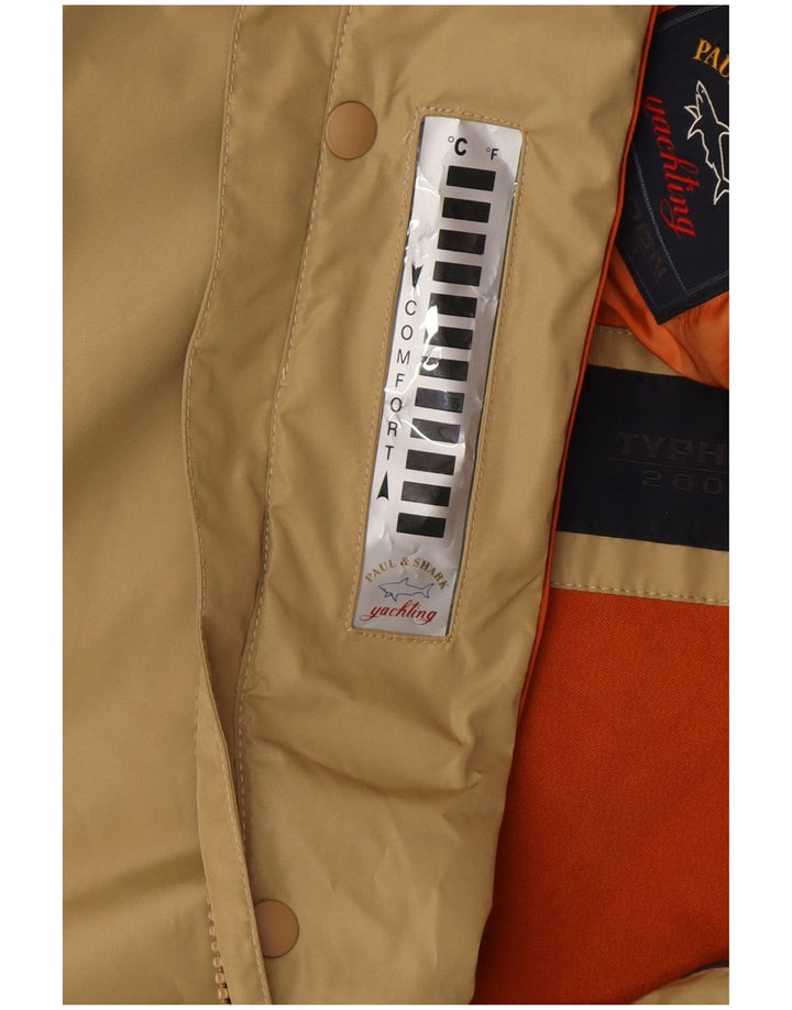 Jaqueta utilitária masculina Paul & Shark UK 42 XL poliéster bege