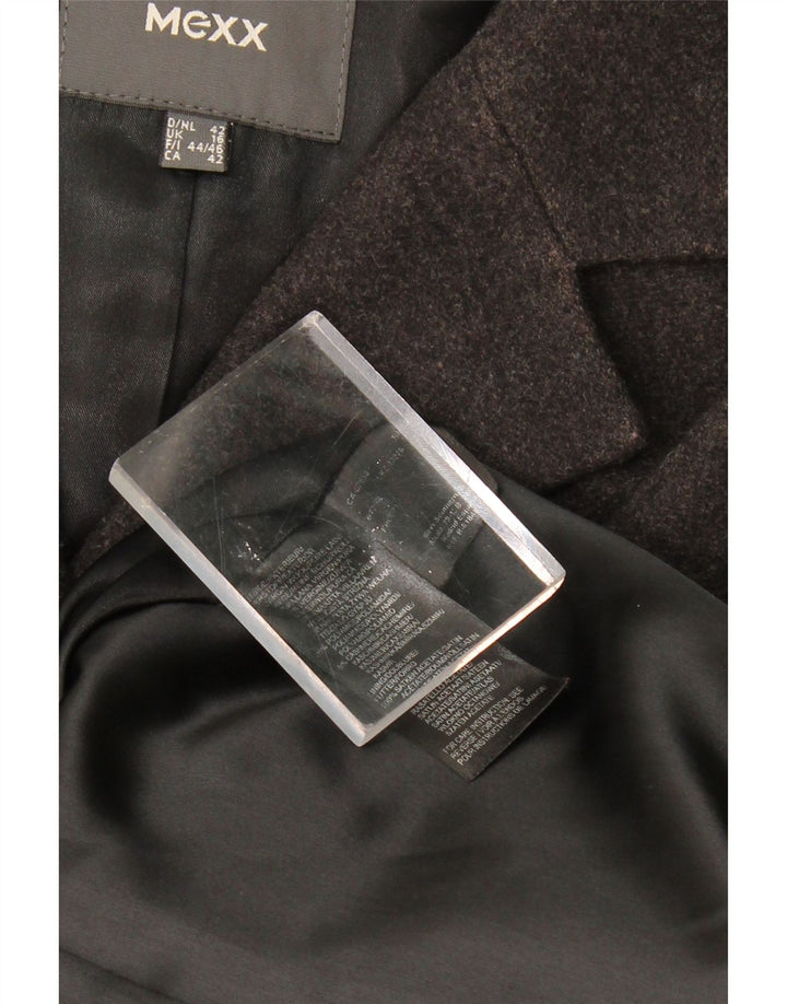 MEXX Womens Overcoat UK 16 Large  Grey Wool