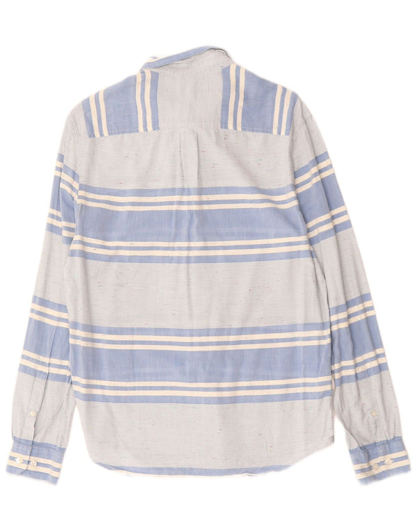 PENGUIN Mens Heritage Slim Fit Shirt Medium Blue Striped Cotton