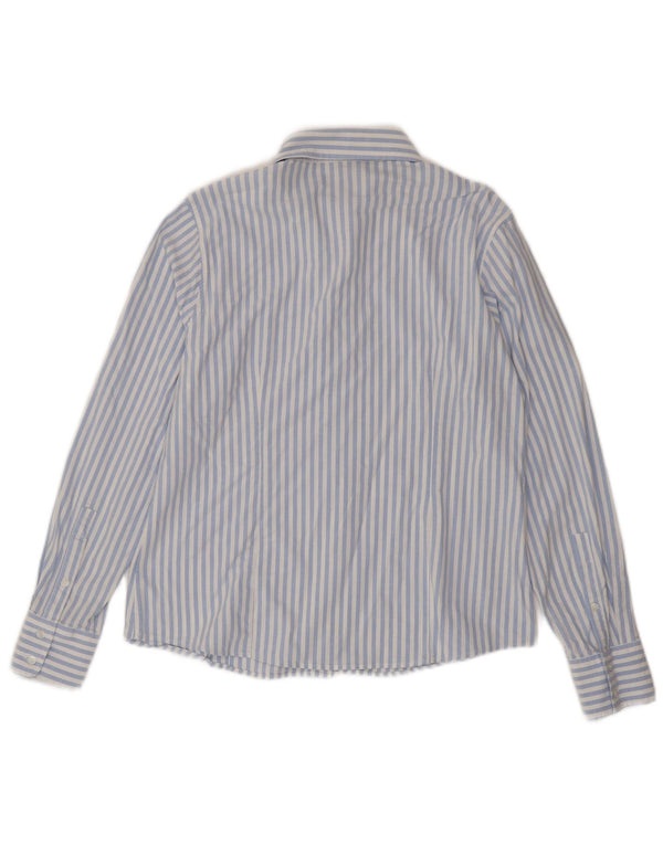 Camisa feminina Gant UK 18 XL algodão listrado azul
