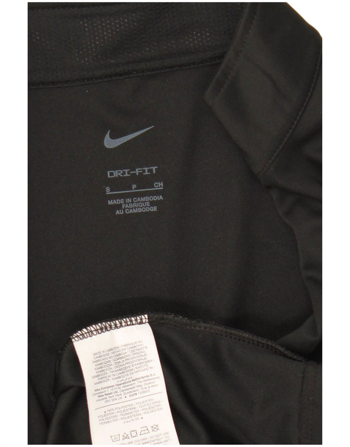 Nike Mens Dri Fit Loose Fit Treino Top Jaqueta Pequena Poliéster Preto