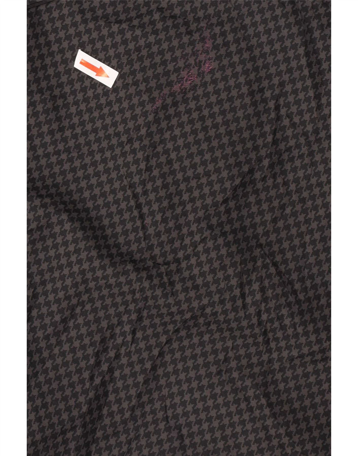 Jaqueta de chuva com capuz para meninas Volcom 13-14 anos XL cinza Houndstooth poliéster