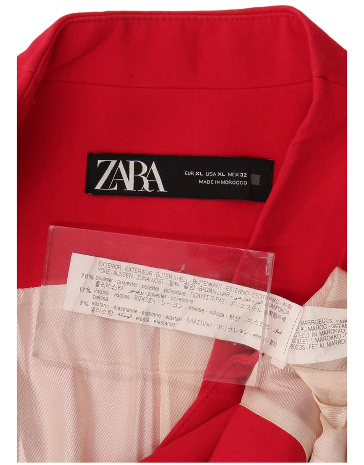 Jaqueta Blazer Zara Mulher UK 18 XL Rosa Poliéster