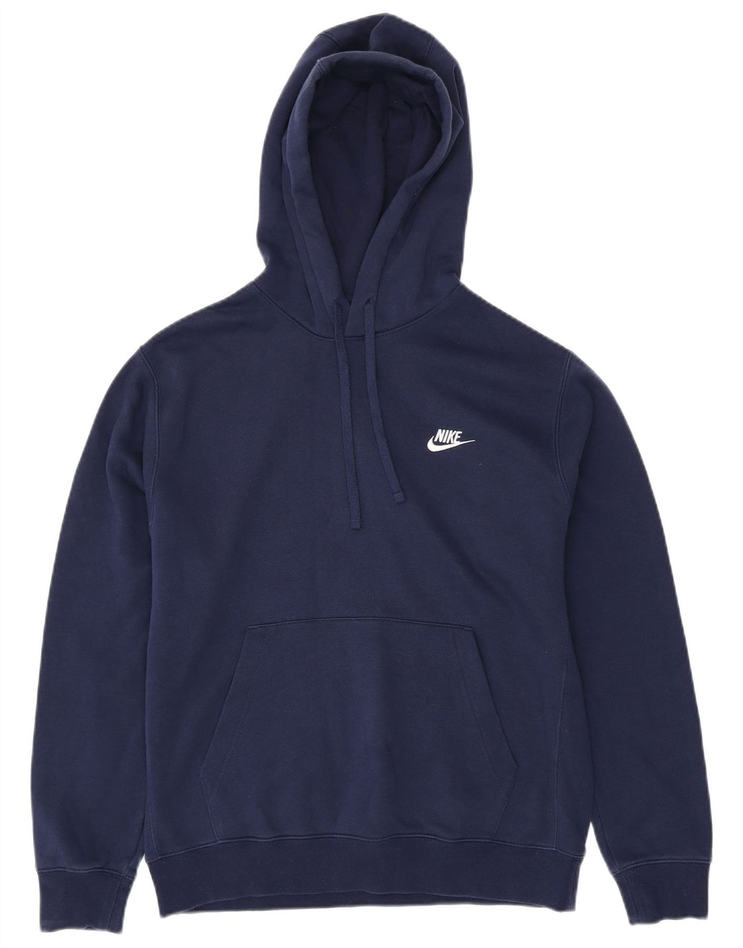 NIKE Mens Hoodie Jumper Médio Azul Marinho Algodão