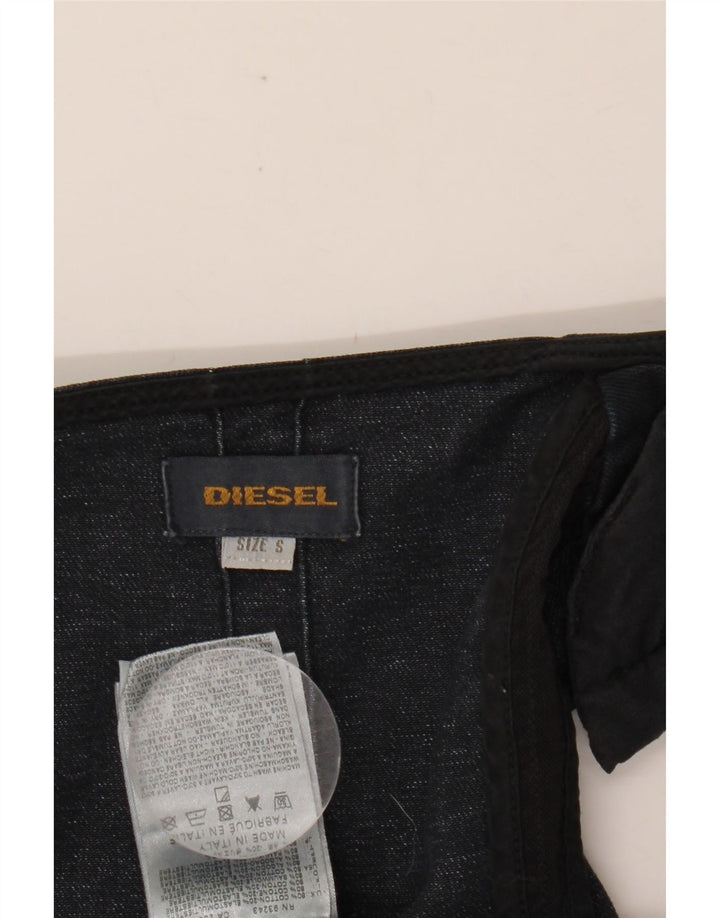 Macacão jeans feminino sem mangas DIESEL Reino Unido 8 pequeno algodão azul marinho