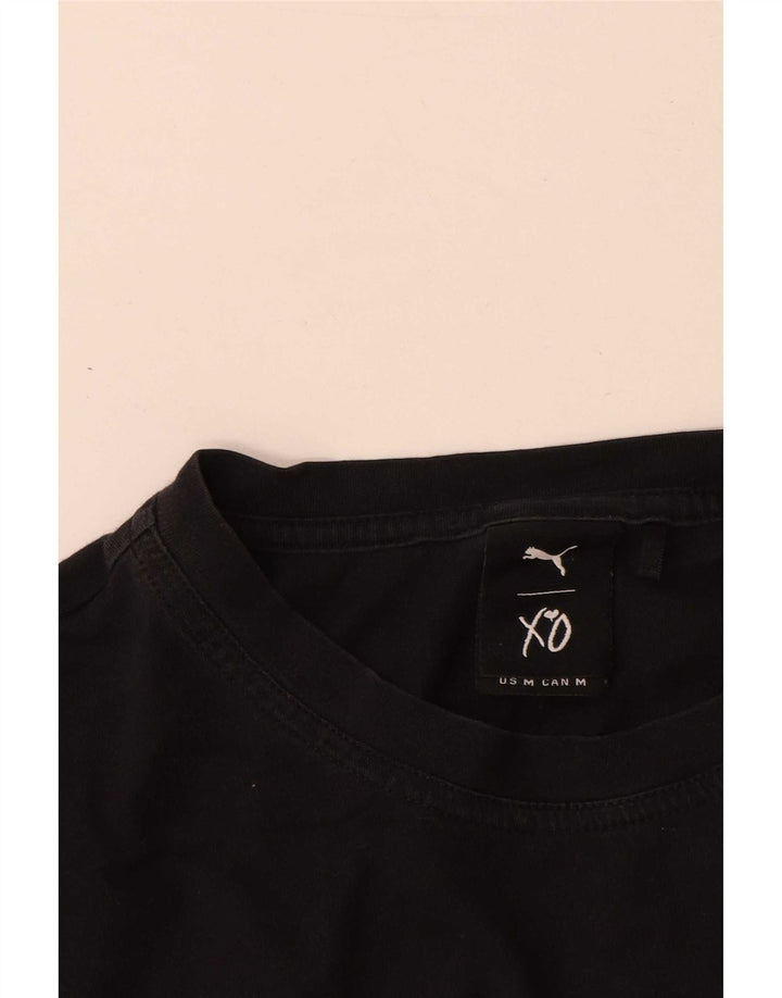Puma Camiseta Masculina Top Médio Algodão Preto